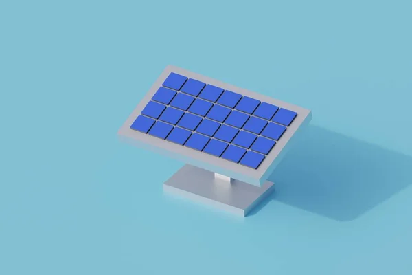 太陽電池パネル技術の単一絶縁体 3Dレンダリング図 Isometric — ストック写真