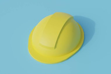 Güvenlik kaskı tek bir izole nesne. 3d eşölçümleme eşölçümü