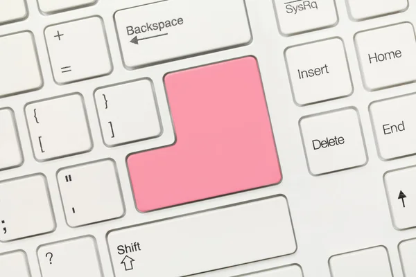 White conceptual keyboard - Blank pink key
