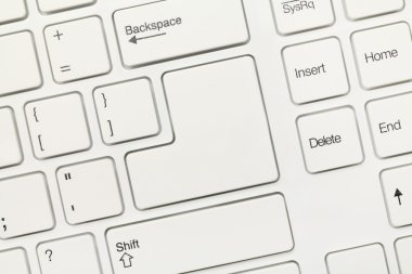 Beyaz kavramsal klavye - boş anahtar