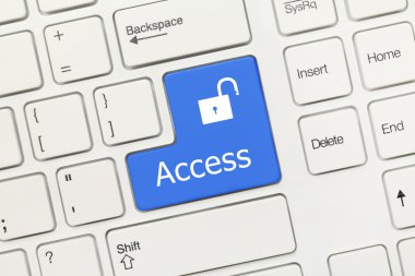 Beyaz kavramsal klavye - Access (mavi tuş)