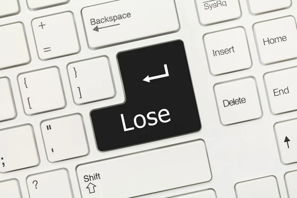 White conceptual keyboard - Lose (black key) — Stock Photo, Image