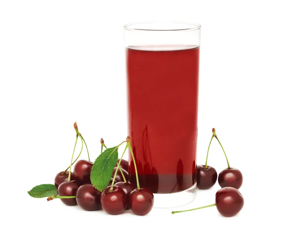 Cherry juice (isolated) — Stock Photo, Image