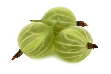 Üç olgun yeşil bektaşi (izole)