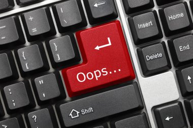 Kavramsal klavye - Oops (kırmızı tuşa)