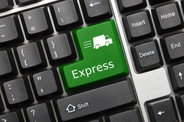 Conceptual keyboard - Express (green key)