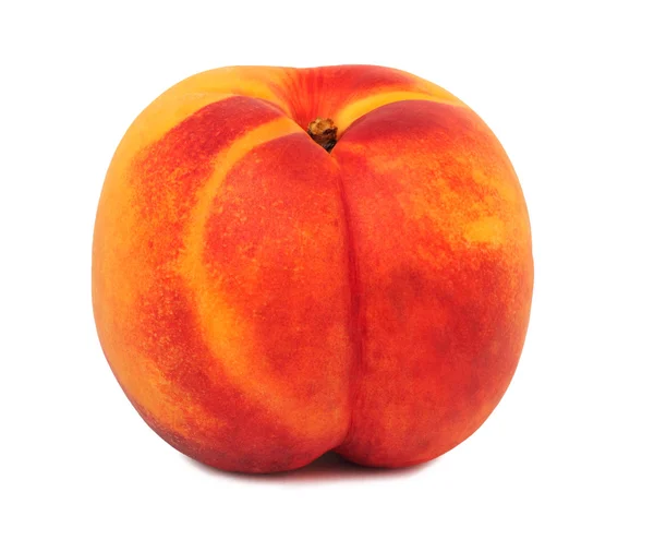 One whole ripe nectarine (isolated) — Stock Photo, Image