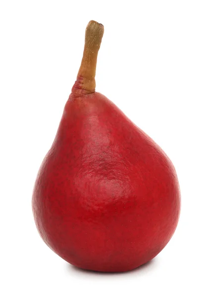 En mogen röd pear (isolerad) — Stockfoto