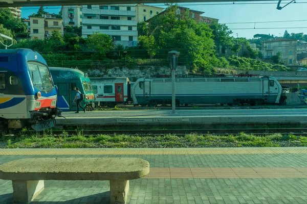 Spezia Ιταλία Ιουνίου 2018 Σιδηροδρομικός Σταθμός Spezia Ιταλία — Φωτογραφία Αρχείου