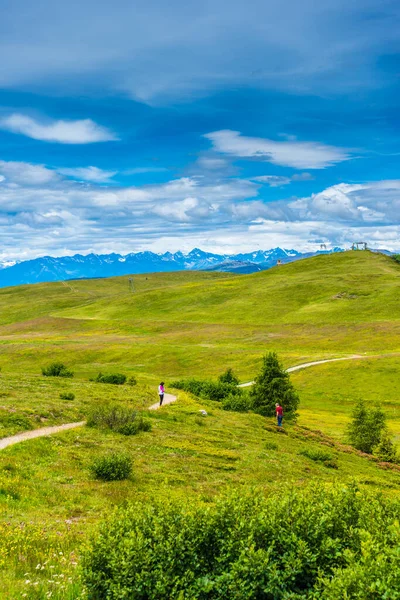 Italia Alpe Siusi Seiser Alm Con Sassolungo Langkofel Dolomite Grupo — Foto de Stock