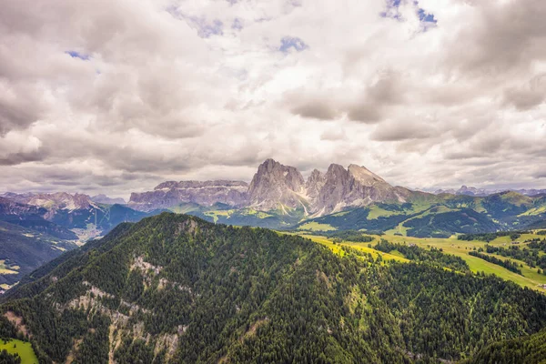Itálie Alpe Siusi Seiser Alm Sassolungo Langkofel Dolomite Velká Hora — Stock fotografie