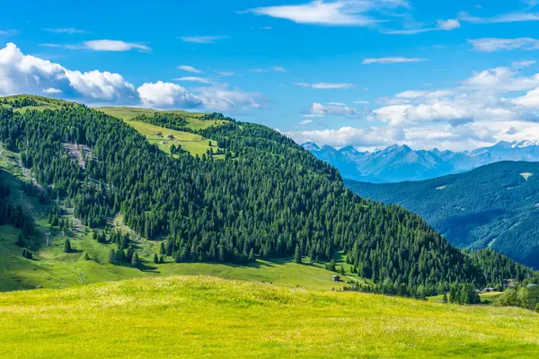 Italia Alpe Siusi Seiser Alm Con Sassolungo Langkofel Dolomite Gran —  Fotos de Stock