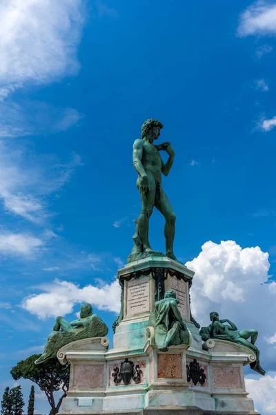 Estatua Miguel Ángel David Piazzale Michelangelo Plaza Miguel Ángel Florencia — Foto de Stock