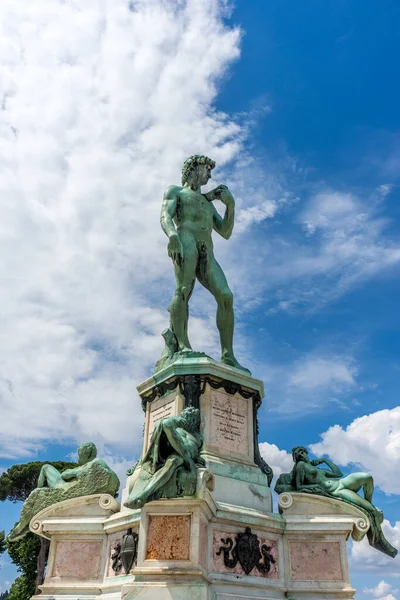 Estatua Miguel Ángel David Piazzale Michelangelo Plaza Miguel Ángel Florencia — Foto de Stock