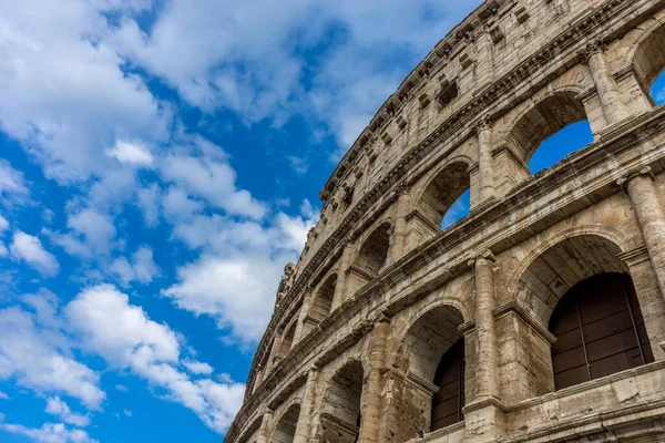 Фасад Великого Римського Колізею Coliseum Colosseo Також Відомого Амфітеатр Флавіїв — стокове фото