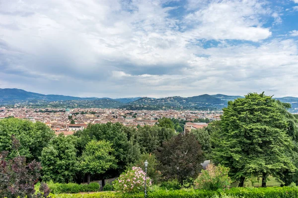Europa Italia Florencia Gran Campo Verde Con Árboles Fondo —  Fotos de Stock