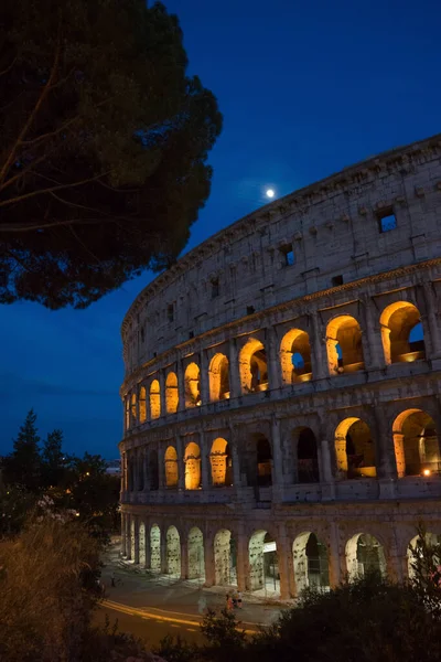 Notte Grande Colosseo Romano Colosseo Colosseo Noto Anche Come Anfiteatro — Foto Stock