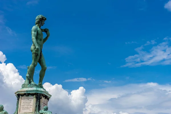 Estatua Miguel Ángel David Piazzale Michelangelo Plaza Miguel Ángel Florencia — Foto de Stock