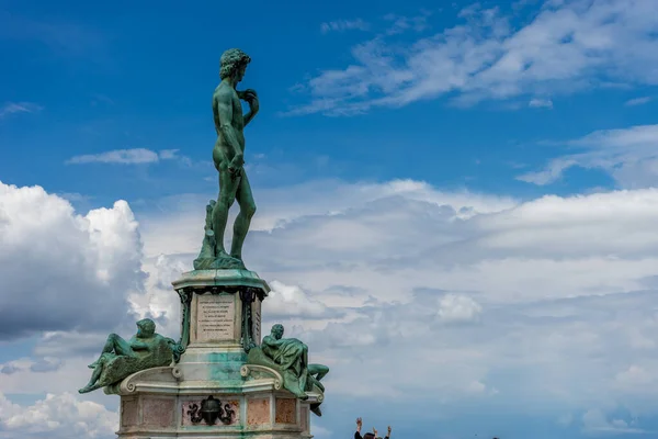 Estatua Miguel Ángel David Piazzale Michelangelo Plaza Miguel Ángel Florencia — Foto de Stock