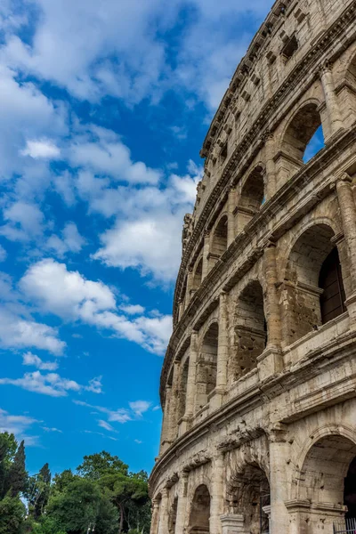 Фасад Великого Римського Колізею Coliseum Colosseo Також Відомого Амфітеатр Флавіїв — стокове фото