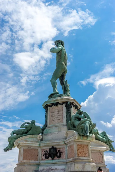 Estatua Miguel Ángel David Piazzale Michelangelo Plaza Miguel Ángel Florencia —  Fotos de Stock
