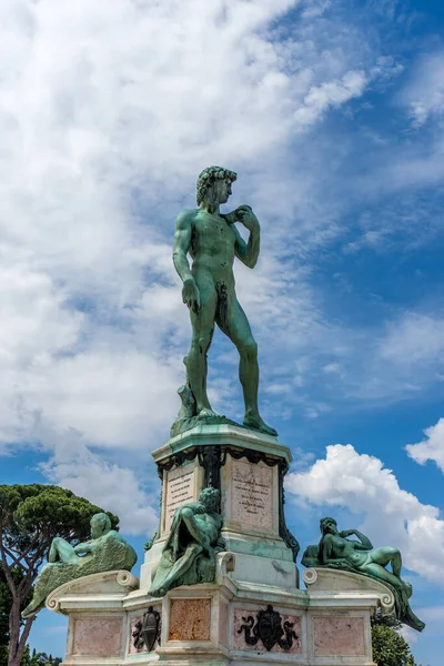Estatua Miguel Ángel David Piazzale Michelangelo Plaza Miguel Ángel Florencia — Foto de Stock