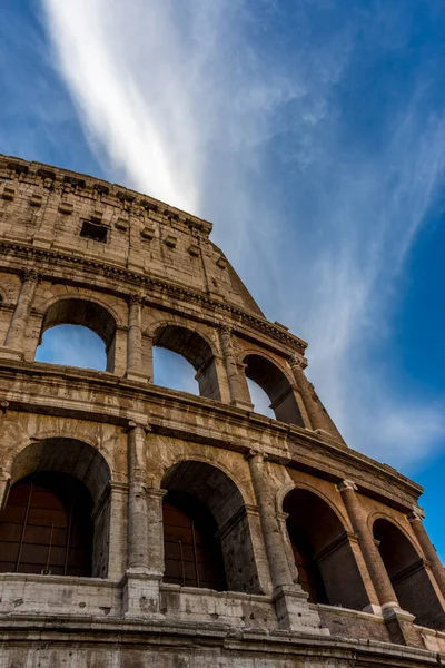 Gouden Zonsondergang Het Grote Romeinse Colosseum Colosseo Colosseum Ook Bekend — Stockfoto