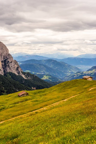 Ιταλία Alpe Siusi Seiser Alm Sassolungo Langkofel Dolomite Ένα Μεγάλο — Φωτογραφία Αρχείου