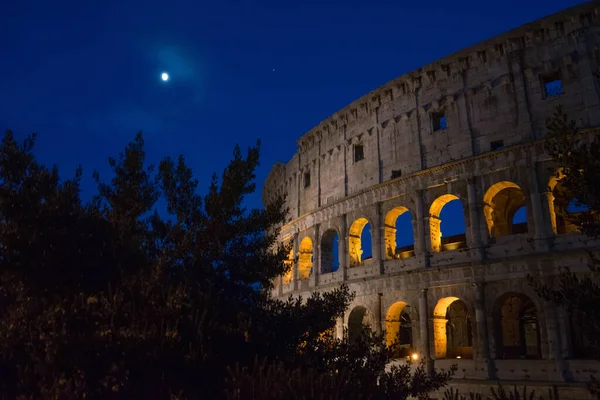 Notte Grande Colosseo Romano Colosseo Colosseo Noto Anche Come Anfiteatro — Foto Stock