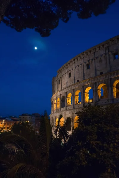 Notte Grande Colosseo Romano Colosseo Colosseo Noto Anche Come Anfiteatro — Foto Stock