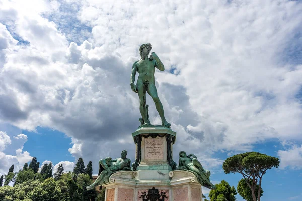 Estatua Miguel Ángel David Piazzale Michelangelo Plaza Miguel Ángel Florencia — Foto de Stock