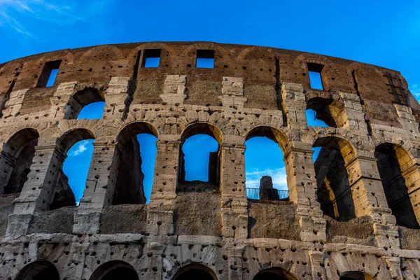 Gouden Zonsondergang Het Grote Romeinse Colosseum Colosseo Colosseum Ook Bekend — Stockfoto