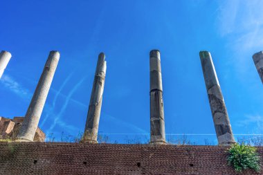 İtalya, Roma, Roma Forumu, Venüs ve Roma tapınağının sütunları