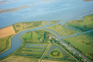 İtalya, Venedik, uçak penceresinden bakıldığında