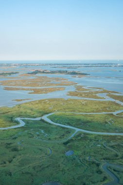 İtalya, Venedik, uçak penceresinden bakıldığında
