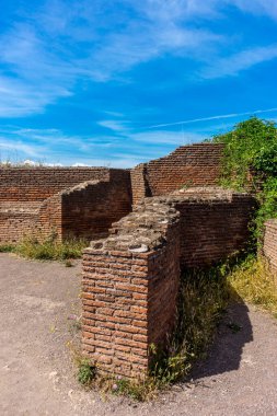 Avrupa, İtalya, Roma, Roma Forumu, taş bir duvar