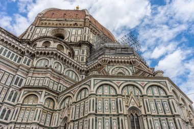 Santa Maria del Fiore Katedrali. Muhteşem Rönesans Kubbesi. Tasarımı Filippo Brunelleschi tarafından Floransa, İtalya 'da yapıldı.