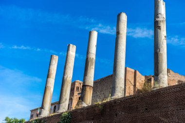 İtalya, Roma, Roma Forumu, Venüs ve Roma tapınağının sütunları