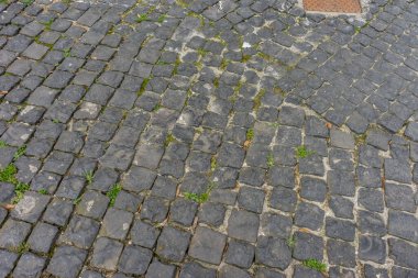 Roma 'da Vatikan' da taş kaldırımlı caddeler İtalya 'da