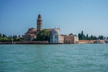 İtalya, Venedik, Isola 'da San Michele, WATERFRONT' ta Bina tekrar açık gökyüzü Murano