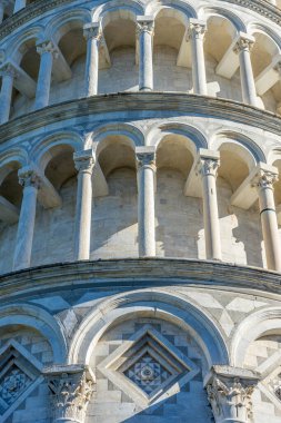 Piazza del Miracoli Duomo Meydanı, Toskana, İtalya 'daki Camposanto mezarlığı.