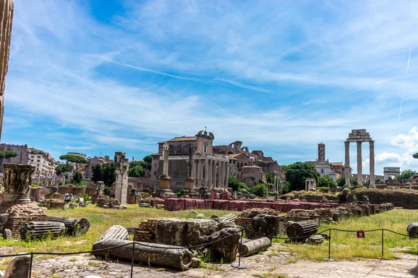 Roma Daki Palatine Hill Deki Roma Forumundaki Antik Kalıntılar — Stok fotoğraf