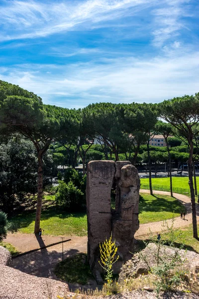 Oude Ruïnes Van Het Forum Romanum Palatijn Heuvel Rome — Stockfoto