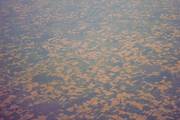 Vue Masse Terrestre Vue Depuis Une Fenêtre Avion Venise Schiphol — Photo