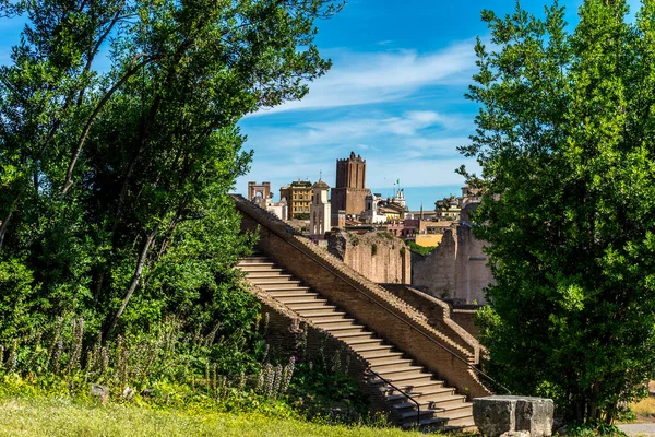 Oude Ruïnes Van Het Forum Romanum Rome — Stockfoto