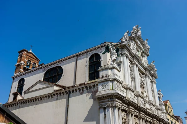 Європа Італія Венеція Великий Кам Яний Будинок Годинниковою Вежею — стокове фото