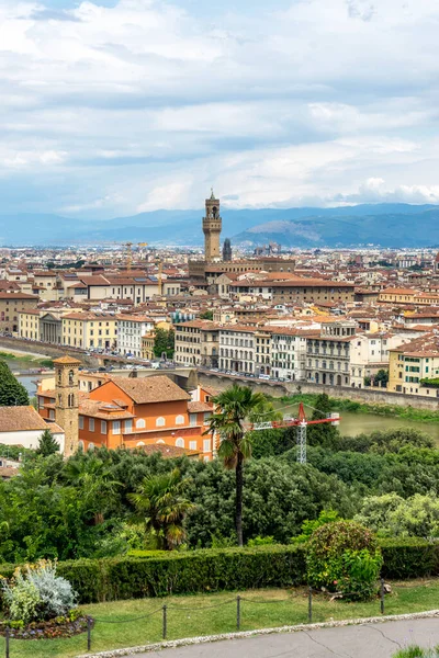 Panaromic Άποψη Της Φλωρεντίας Palazzo Vecchio Προβολή Από Piazzale Michelangelo — Φωτογραφία Αρχείου