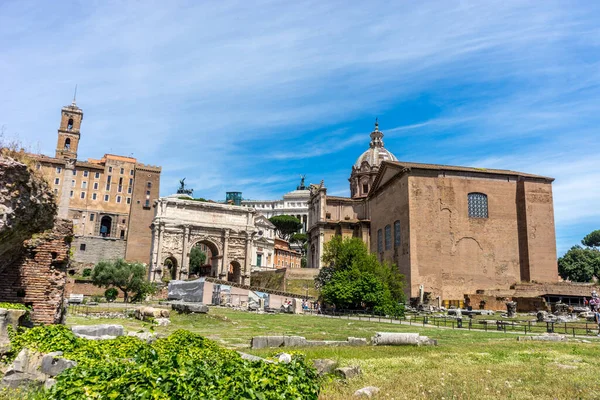 Europa Italië Rome Romeins Forum Boog Van Septimius Severus — Stockfoto