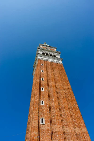 Europe, Italy, Venice, San Marco Campanile, LOW ANGLE VIEW OF HISTORICAL BUILDING AGAINST BLUE SKY