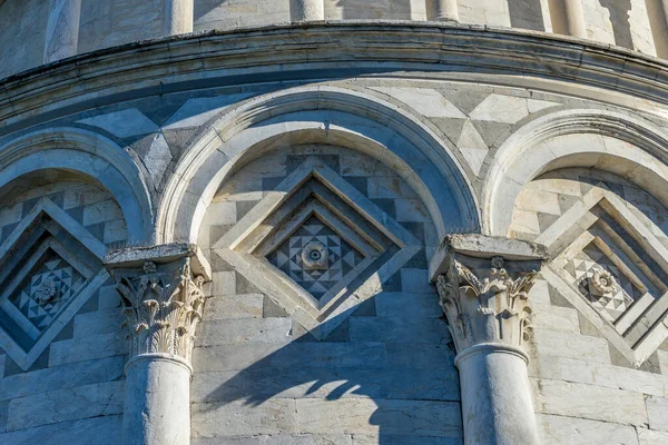 Det Lutande Tornet Pisa Piazza Del Miracoli Duomo Torget Camposanto — Stockfoto